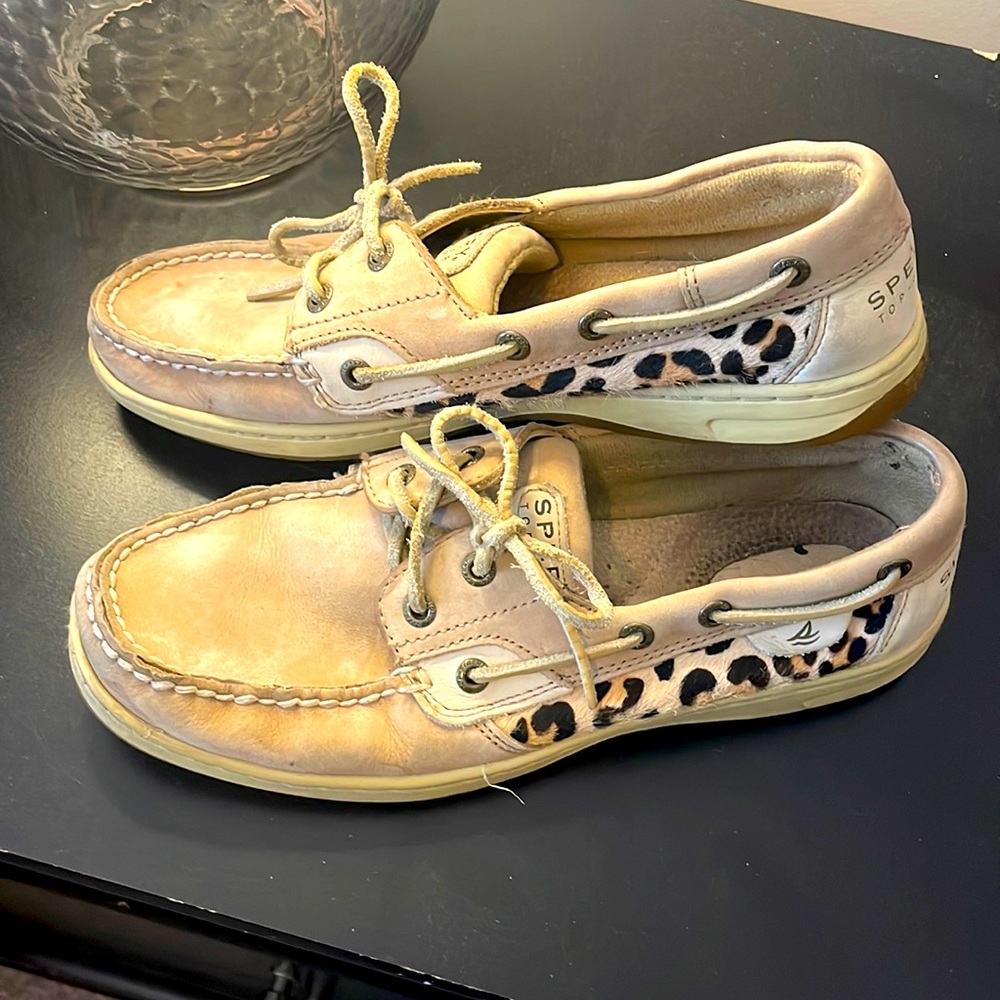 Sperry top siders leopard print